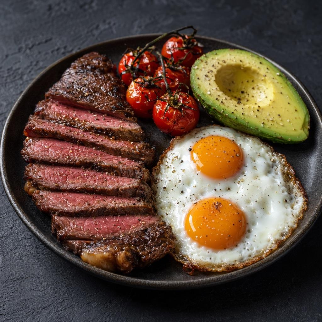 Steak & Eggs mit Avocado